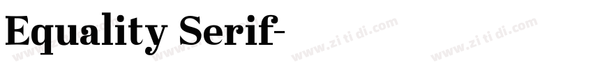 Equality Serif字体转换